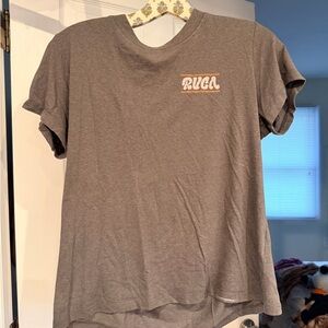 RVCA Charcoal Tee with Gold Accents